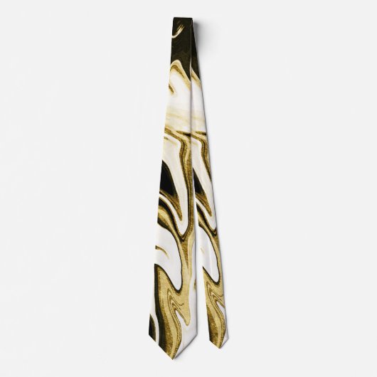 Abstracte elegant retro digital liquid marmer stropdas (Voorkant)