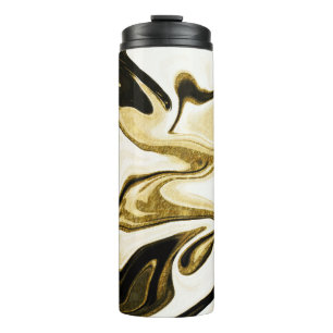 Abstracte elegant retro digital liquid marmer thermosbeker