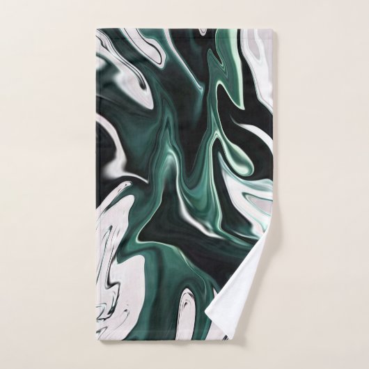 Abstracte elegant vloeibare marmer stromingstextuu bad handdoek (Handdoek)