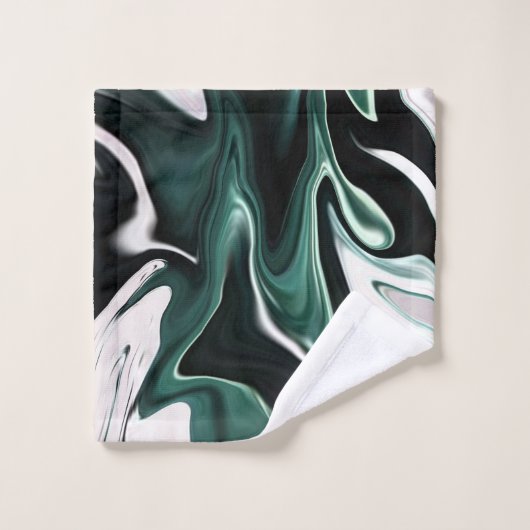 Abstracte elegant vloeibare marmer stromingstextuu bad handdoek (Wasdoekje)