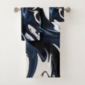 Abstracte elegant vloeibare marmer stromingstextuu bad handdoek (Insitu)