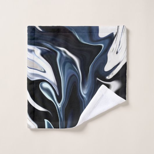 Abstracte elegant vloeibare marmer stromingstextuu bad handdoek (Wasdoekje)