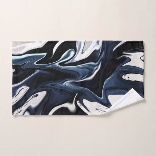 Abstracte elegant vloeibare marmer stromingstextuu bad handdoek (Handdoek)