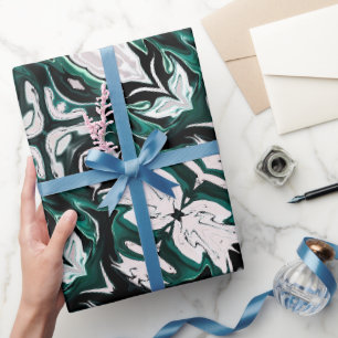 Abstracte elegant vloeibare marmer stromingstextuu cadeaupapier