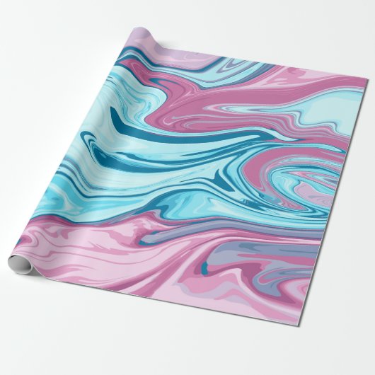 Abstracte elegant vloeibare marmer stromingstextuu cadeaupapier (Uitgerold)