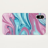 Abstracte elegant vloeibare marmer stromingstextuu Case-Mate iPhone case (Achterkant (horizontaal))