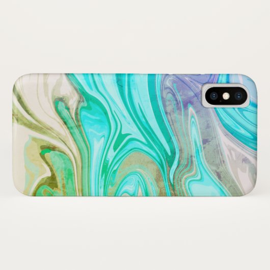 Abstracte elegant vloeibare marmer stromingstextuu Case-Mate iPhone case (Achterkant (horizontaal))