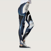 Abstracte elegant vloeibare marmer stromingstextuu leggings (Rechts)