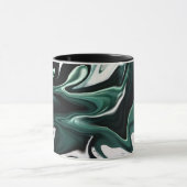 Abstracte elegant vloeibare marmer stromingstextuu mok (Midden)