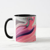 Abstracte elegant vloeibare marmer stromingstextuu mok (Links)