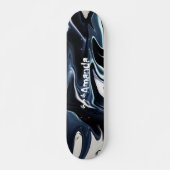 Abstracte elegant vloeibare marmer stromingstextuu skateboard (Voorkant)