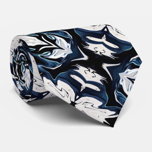 Abstracte elegant vloeibare marmer stromingstextuu stropdas (Opgerold)