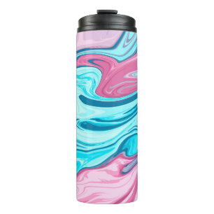 Abstracte elegant vloeibare marmer stromingstextuu thermosbeker