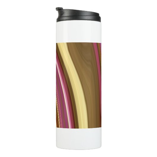 Abstracte elegant vloeibare marmer stromingstextuu thermosbeker (Geroteerd rechts)