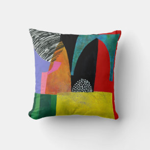 Abstracte elegante gemengde kleurrijke schilderijp kussen