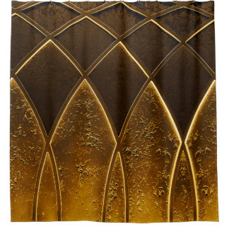 Abstracte elegante kunstgreep deco geometrische ge douchegordijn