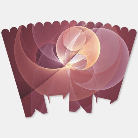 Abstracte Elegante Moderne Wijnrode Fractal Art Bedankdoosjes (Ongevouwen)