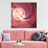 Abstracte Elegante Moderne Wijnrode Fractal Art Canvas Afdruk (Insitu (Woonkamer))