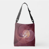 Abstracte Elegante Moderne Wijnrode Fractal Art Crossbody Tas (Voorkant)