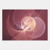 Abstracte Elegante Moderne Wijnrode Fractal Art Inpakpapier Vel (Voorkant 3)