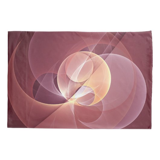 Abstracte Elegante Moderne Wijnrode Fractal Art Kussensloop (Achterkant)