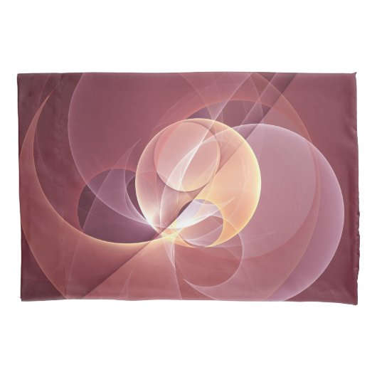 Abstracte Elegante Moderne Wijnrode Fractal Art Kussensloop (Voorkant)