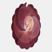 Abstracte Elegante Moderne Wijnrode Fractal Art Ornament Kaart (Rechts)