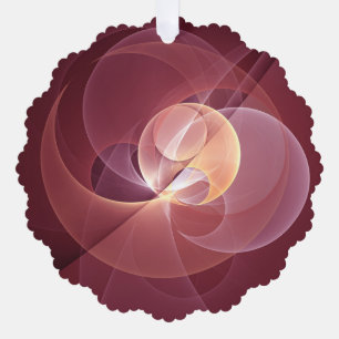 Abstracte Elegante Moderne Wijnrode Fractal Art Ornament Kaart