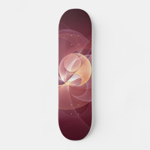 Abstracte Elegante Moderne Wijnrode Fractal Art Skateboard