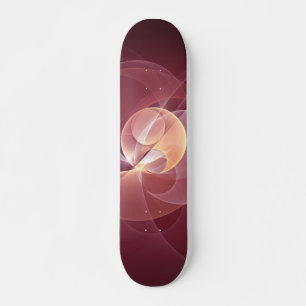 Abstracte Elegante Moderne Wijnrode Fractal Art Skateboard