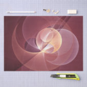 Abstracte Elegante Moderne Wijnrode Fractal Art Tissuepapier (Craft)