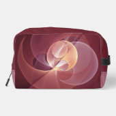 Abstracte Elegante Moderne Wijnrode Fractal Art Toilettasje (Achterkant)