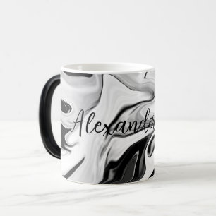 Abstracte elegante retro kleuren digitale vloeiend magische mok