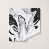 Abstracte elegante retro kleuren digitale vloeisto bad handdoek (Wasdoekje)