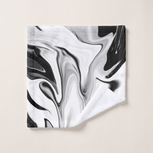 Abstracte elegante retro kleuren digitale vloeisto bad handdoek (Wasdoekje)