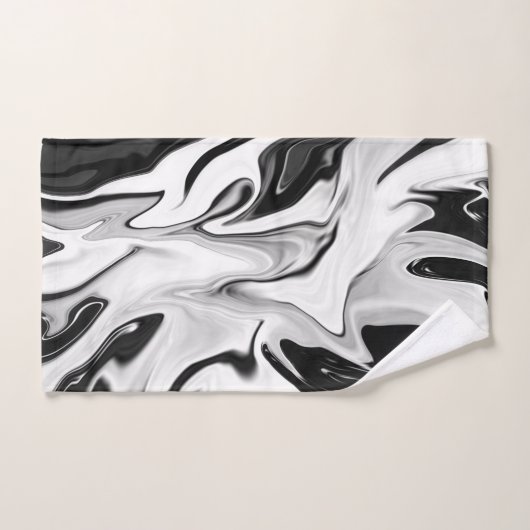 Abstracte elegante retro kleuren digitale vloeisto bad handdoek (Handdoek)