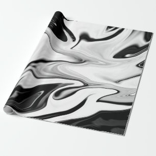 Abstracte elegante retro kleuren digitale vloeisto cadeaupapier