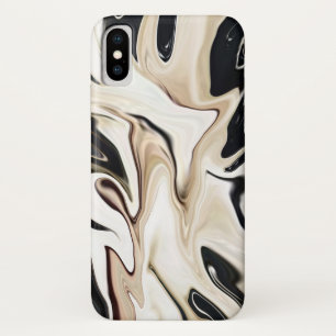 Abstracte elegante retro kleuren digitale vloeisto iPhone x hoesje