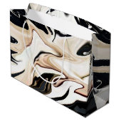 Abstracte elegante retro kleuren digitale vloeisto groot cadeauzakje (Achterkant Gekanteld)