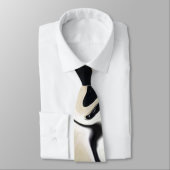 Abstracte elegante retro kleuren digitale vloeisto stropdas (Gebonden)