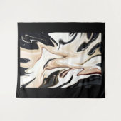 Abstracte elegante retro kleuren digitale vloeisto wandkleed (Voorkant (horizontaal))