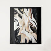 Abstracte elegante retro kleuren digitale vloeisto wandkleed (Voorkant)