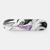 Abstracte elegante retro kleuren skateboard (Horizontaal)