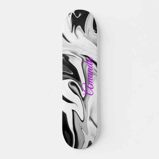 Abstracte elegante retro kleuren skateboard (Voorkant)