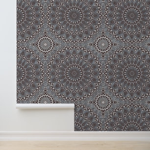 Abstracte elegante stijlvolle chique zilvergrijze  behang