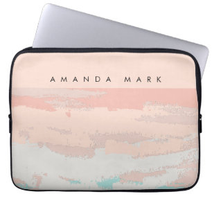 Abstracte elegantie Beige Schattig Stijlvol Laptop Sleeve