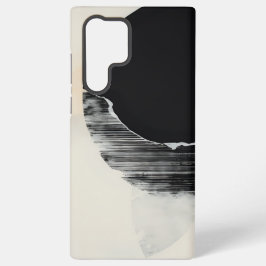 Abstracte elegantie: Encaustische fusie van zwart  Samsung Galaxy Hoesje