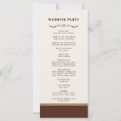 Abstracte Elegantie Golden Lijst Trouwprogramma's (Achterkant)