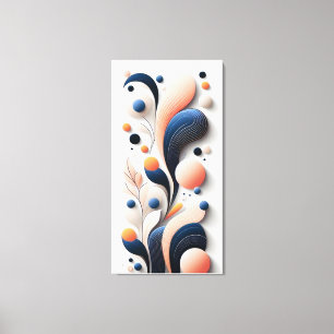 Abstracte elegantie in beweging canvas afdruk
