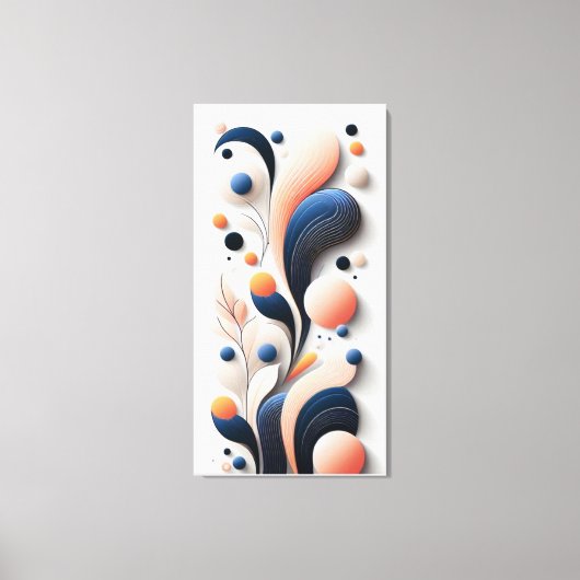 Abstracte elegantie in beweging canvas afdruk (Voorkant)